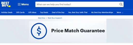 Best Buy price match