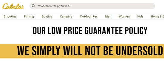 Cabela's price match