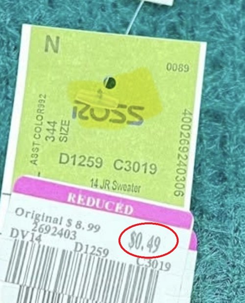 Ross Price Tag