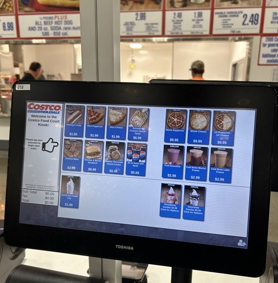 Costco food courts now have ordering kiosks