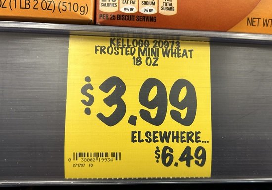 Grocery Outlet price tag